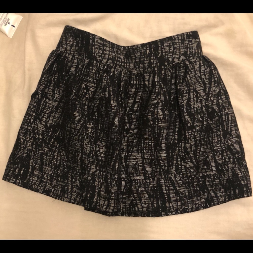 Black and Gray Mini Skirt